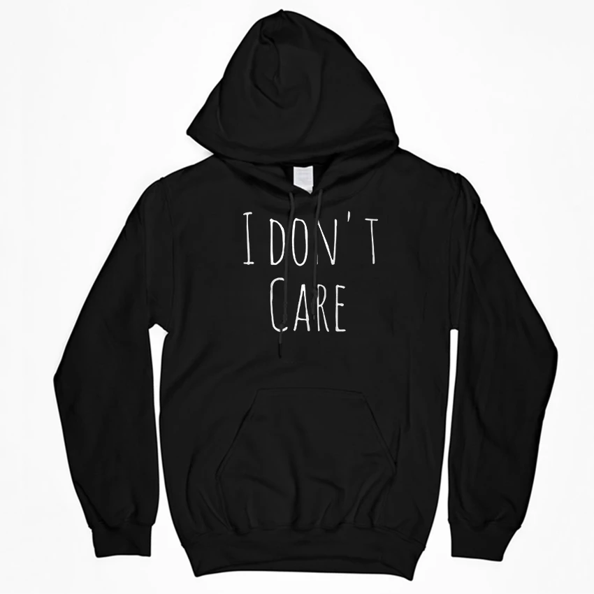 

Drop shipping cotton I don't care streetwear unisex hoodies casual loose cotton men hoodies cool hoodies men hooded sweatshirts
