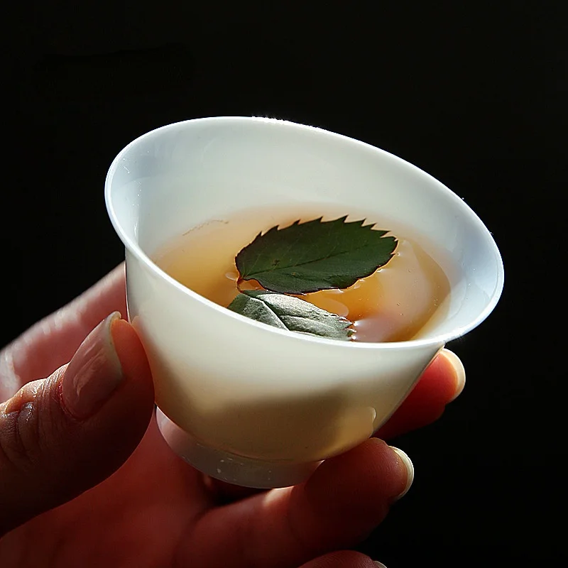 

6 шт. Цзиндэчжэнь керамическая посуда для напитков чайная чашка чайный набор в китайском стиле белые фарфоровые Кунг чашки фу чайные чашки ш...