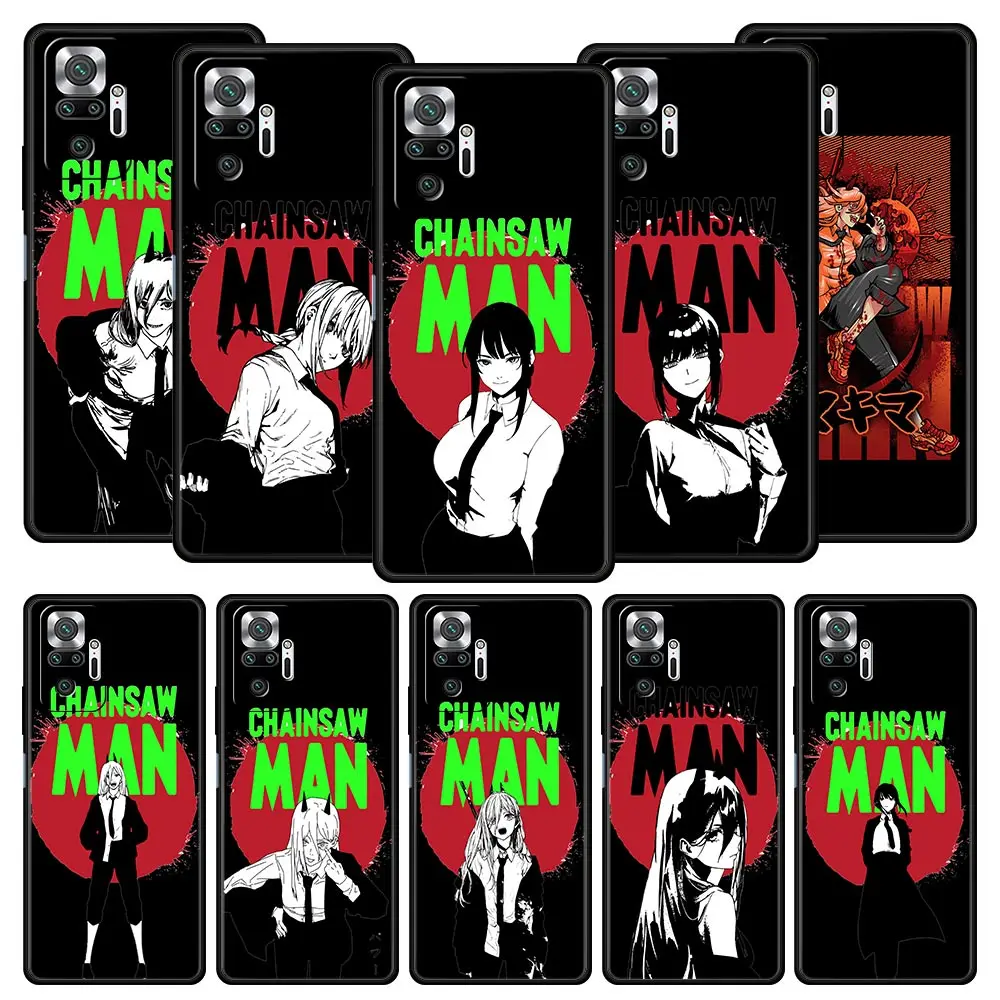 

Anime Denji Chainsaw Man Makima Phone Case For Xiaomi Redmi Note 11 10 Pro 9S 9 8 7 9T 8T 9C 9A 8A 11T 5G K50 K40 Gaming Cover