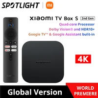 [Глобальная версия] телефон Xiaomi Mi TV Box S (2-е поколение) 4K Ultra HD 2 ГБ 8 ГБ Google TV WiFi BT 5,2 Dolby Vision Media Player