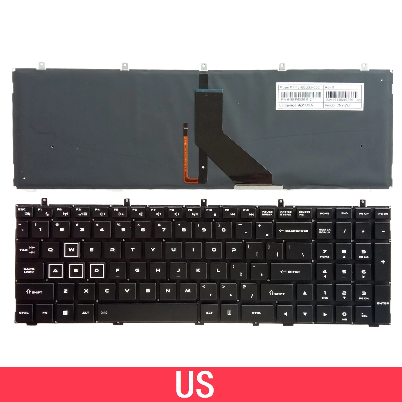 Для ThundeRobot 911 GT 911GT-Y1 911GT-Y2 911GT-Y3 911GT-Y3A 911GT-Y5T 911GT-Y6 Замена клавиатуры ноутбука США с