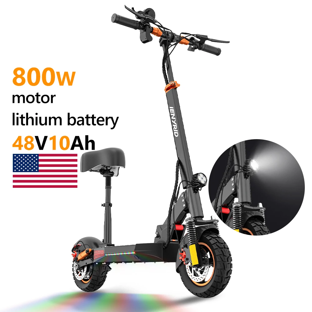 IENYRID M4 PRO S+ Electric Bicycle 10 Inch Tire E-bike 800W Motor 48V 16AH 45KMH EEC COC Offroad Electric Scooters