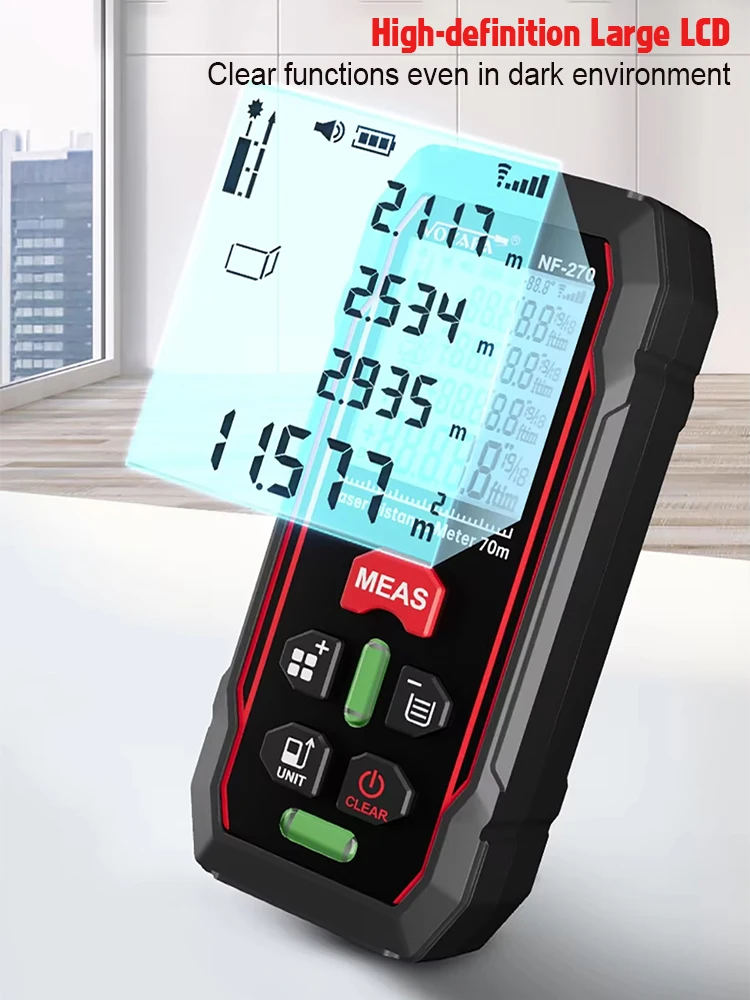 Ручной красный телефон лазерный дальномер инфракрасная линейка миллиметровый