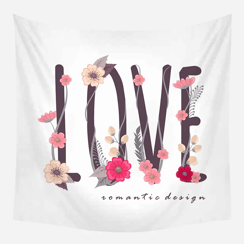 

Love Tapestry Wedding Wall Rugs Proposal Dress Up Wedding Room Decor YR-25TS01