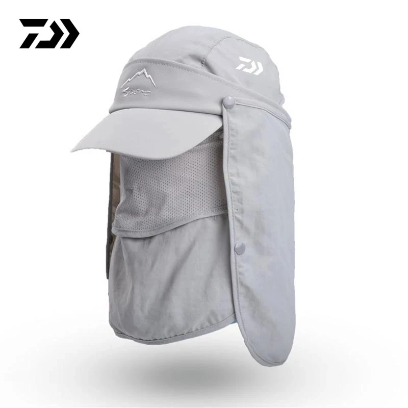 

2023 Daiwa Outdoor Sport Men Camping Protective Fishing Hat for Summer Sunscreen Sunshade Mountaineering Fishing Cap