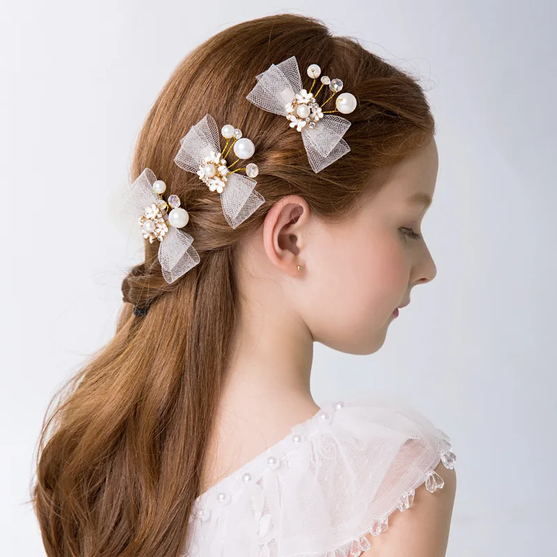 

Children Headdress Flower Bow Baby Girl Headband Hairpin Side Clip Girls Air Band Headbands for Girls Kids Baby Hair Accessories