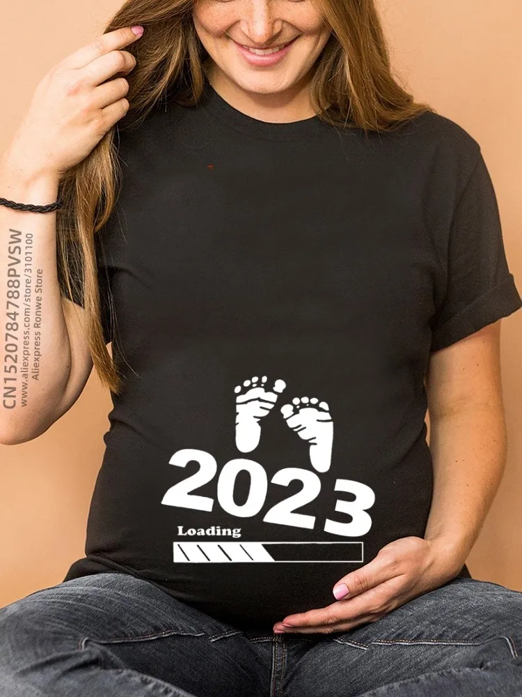 

Kawaii Baby Loading 2023 Футболка для беременных с забавным принтом модная футболка для мам модные футболки для беременных женщин футболки для береме...