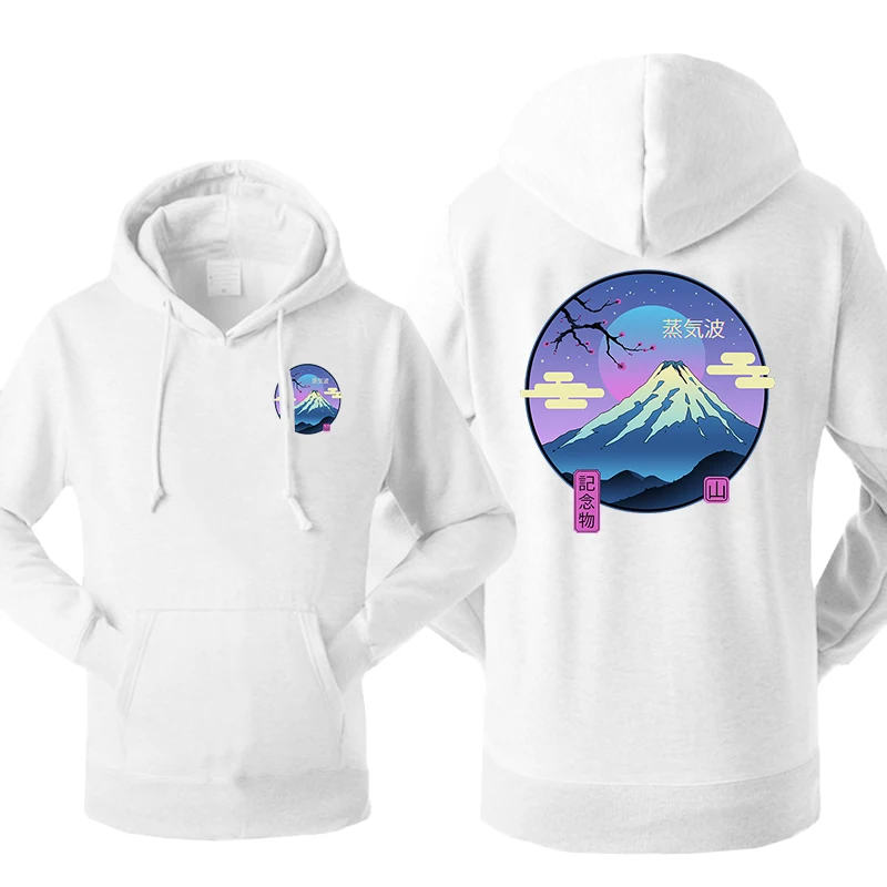 

Японская Паровая квадратная художественная толстовка с изображением пейзажа, удобные пуловеры оверсайз, Повседневная Уличная одежда, спор...