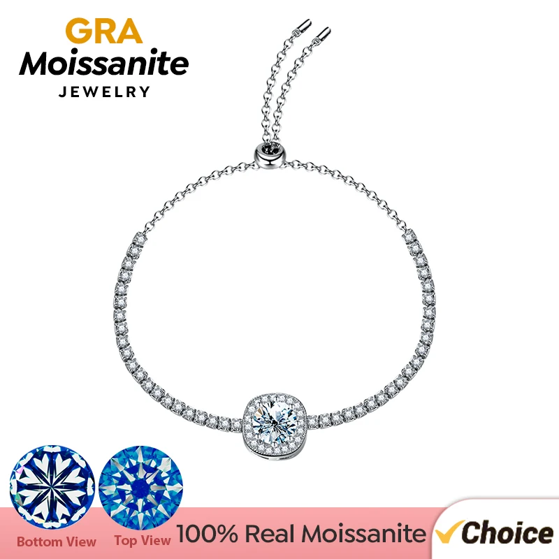 Женский браслет из серебра 925 пробы с бриллиантами