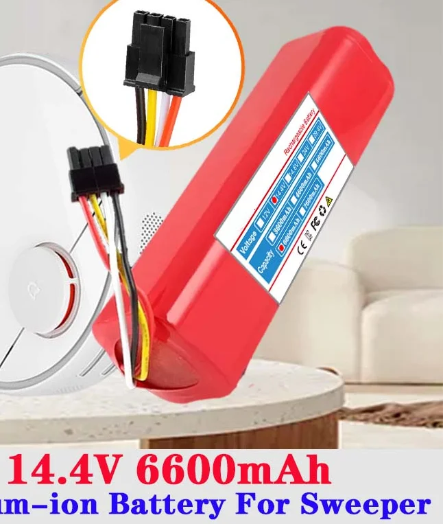 

14.4V 6.8A 4S2P Original Robot Battery 1C P1904 For Xiaomi Mijia Mi Vacuum Cleaner Sweeping Mopping Robot Replacement Battery G1