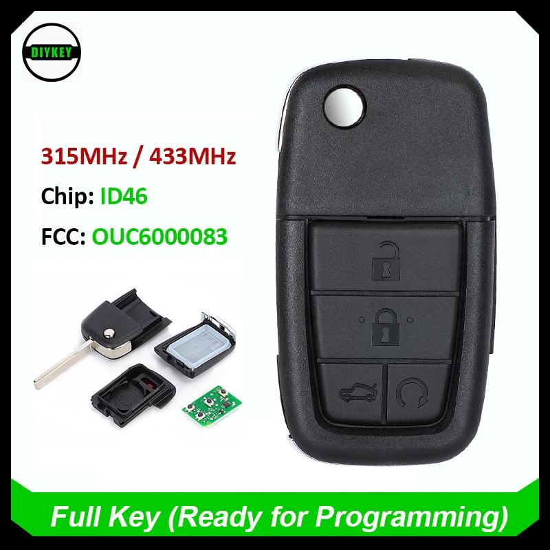 Замена DIYKEY для Pontiac G8 2008 2009 откидной пульт дистанционного управления 4 + 1 5 кнопок