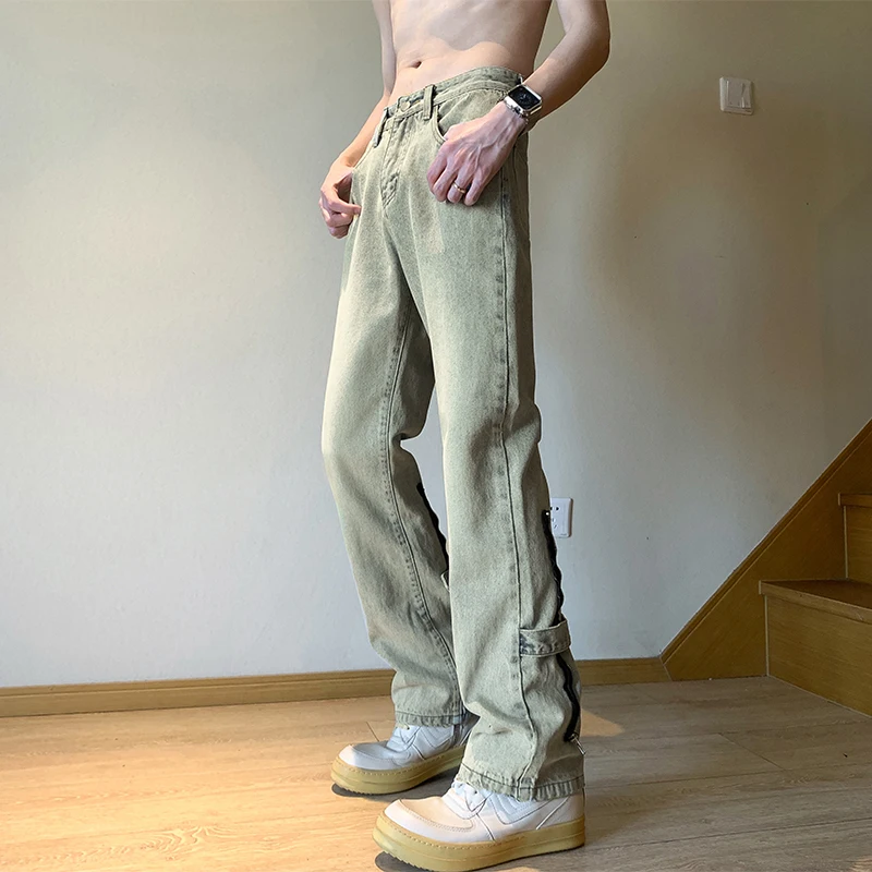 Y2K Ripped Jeans Men 2023 Summer New Fashion Trend Black Crack Streetwear Pantalon Skinny Homme Pants Men Denim Unique Design