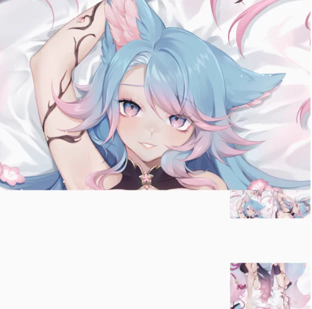 Японский аниме Silvervale Vtuber VShojo Сексуальная дакимакура обнимающая подушка для тела