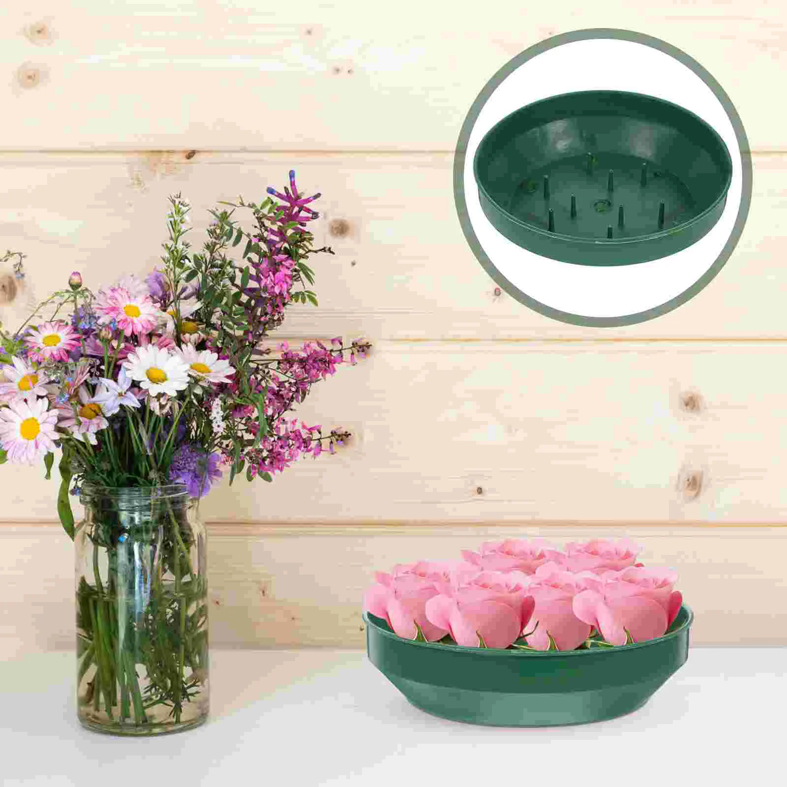 Флорист Декоративная чаша Цветочная грязевая крепежная пластина Поднос для