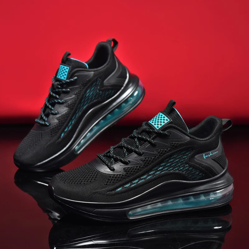 

All-match Running Shoes Men Mesh Breathable Air Cushioning Sneakers Outdoor Walking Sports Shoes Fitness Travel Shoes Size 39-48