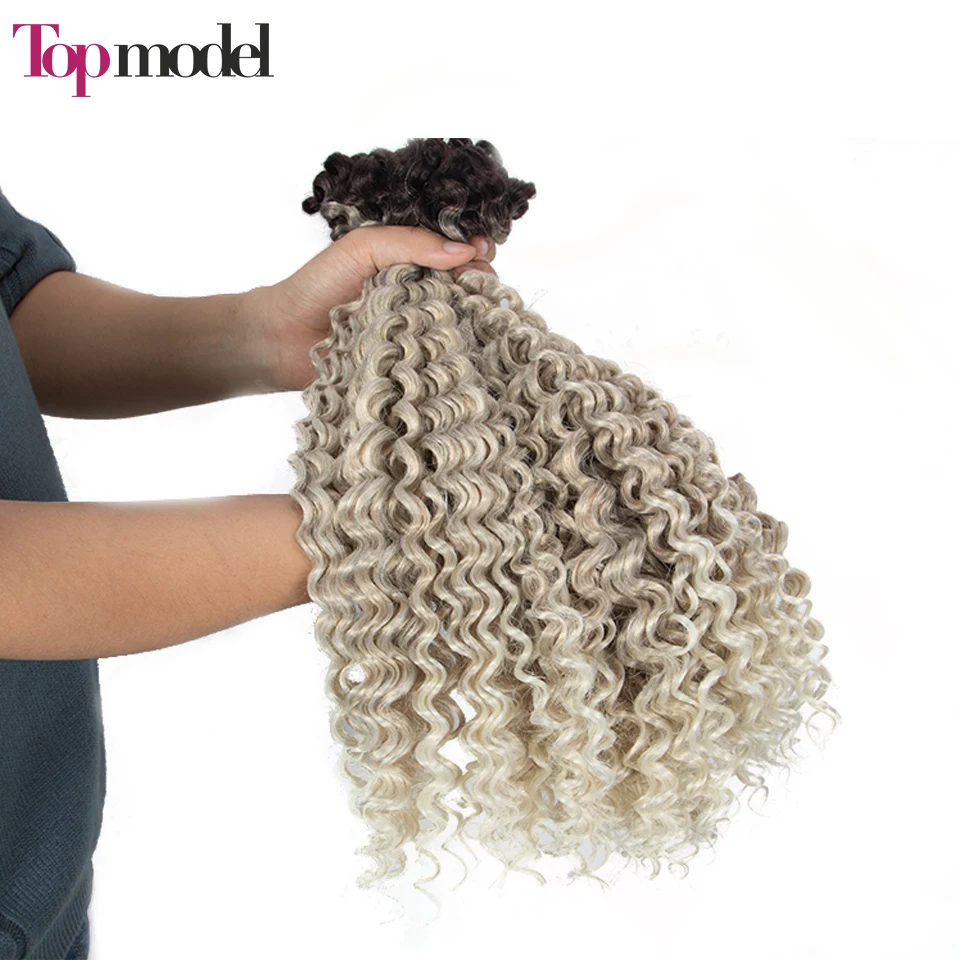 

TOP MODEL Passion Twist Crochet Hair Extensions 18 inch Synthetic Crochet Braid Hair Deep Wavy Ombre Braiding Hair For Women