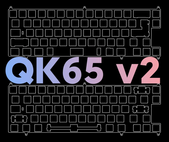 QK65 V2 накладки для клавиатуры FR4 латунные из углеродного волокна ПП POM