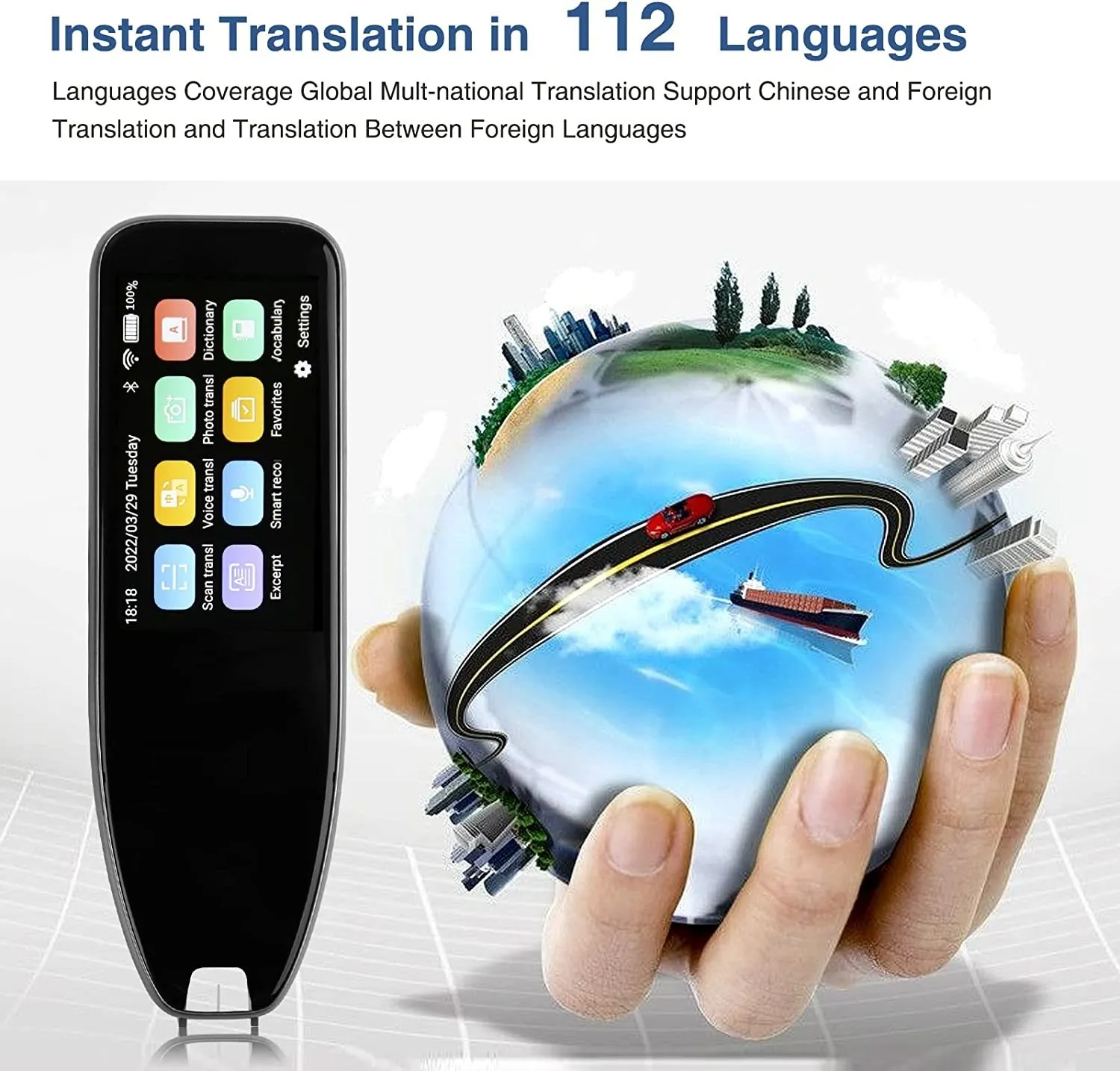 New Smart Voice Translator Offline 113 Language Simultaneous Translation Pen Artifact Voice Business Travel Abroad Scanning Pen enlarge