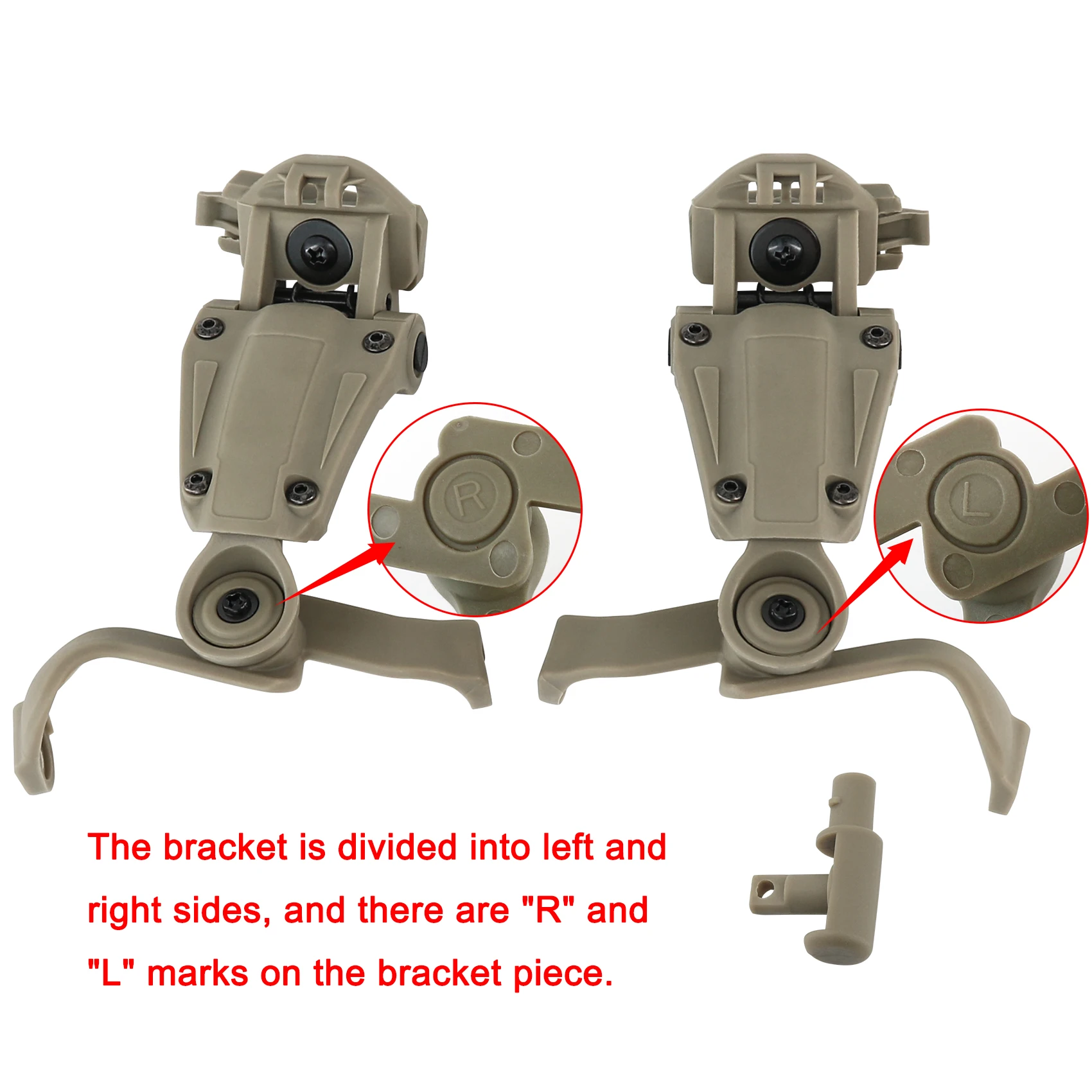 Hearing Protection Electronic Headset Adapter for EARMOR Military Headset M31-Mark3/M32-Mark3/M31X Tactical Headset for ARC Rail