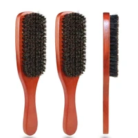 hair brush wood handle boar bristle beard comb styling detangling straightening