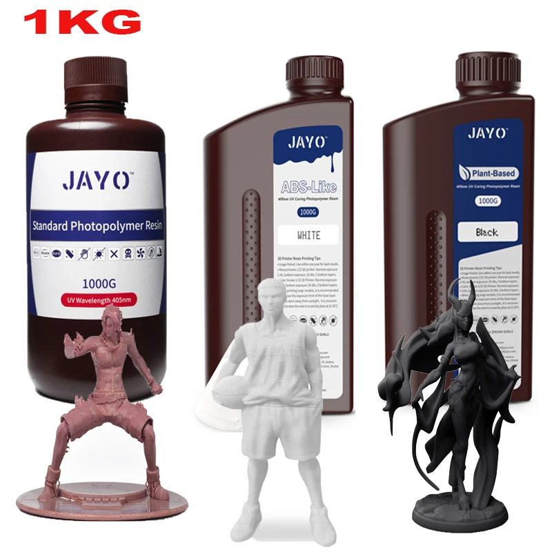 

JAYO/SUNLU Standard/ABS-Like/Plant based Resin 1KG 405nm UV Curing Standard Photopolymer Rapid Resin for LCD/DLP/SLA 3D Printing