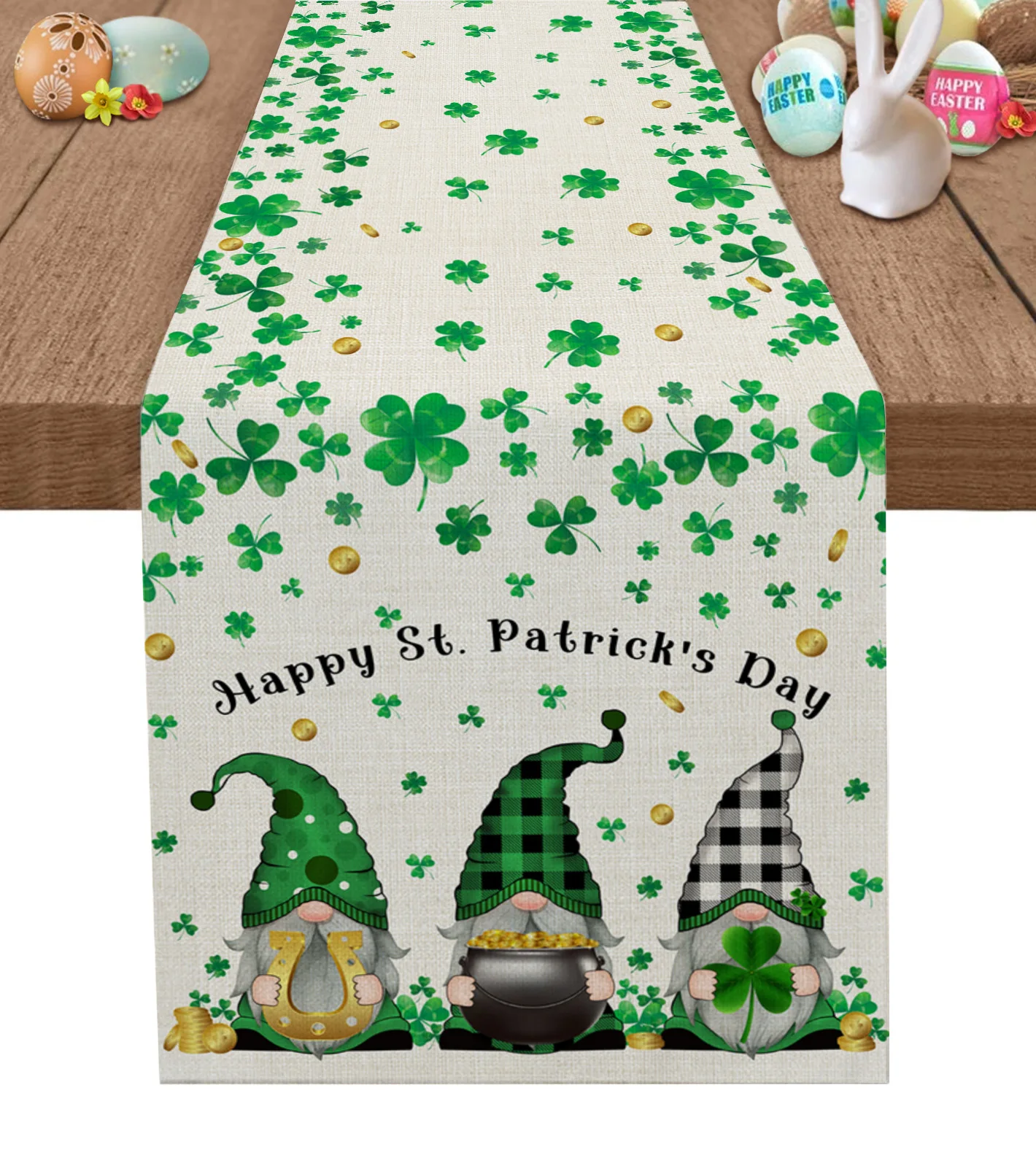 

Saint Patrick Dwarf Clover Table Runner Wedding Festival Table Decoration Home Decor Kitchen Table Runners Placemats