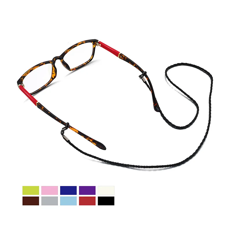 

Leather Rope Sunglasses Chain Chic Thick Twist Eyewear Braid Glasses Lanyard Strap Necklace Non-Slip Eyeglass Accessories