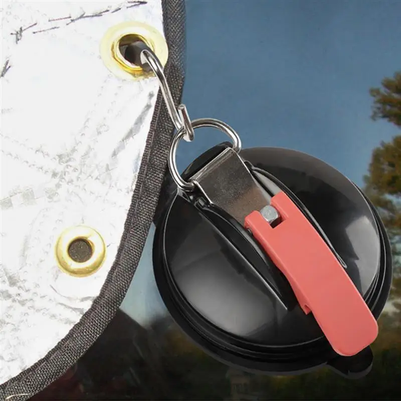 

2Pcs Tent Suction Cup Anchor Securing Hook Tie Down Durable Heavy-duty Camping Tent Accessory Tarp As Car Side Awning Pool Tarps