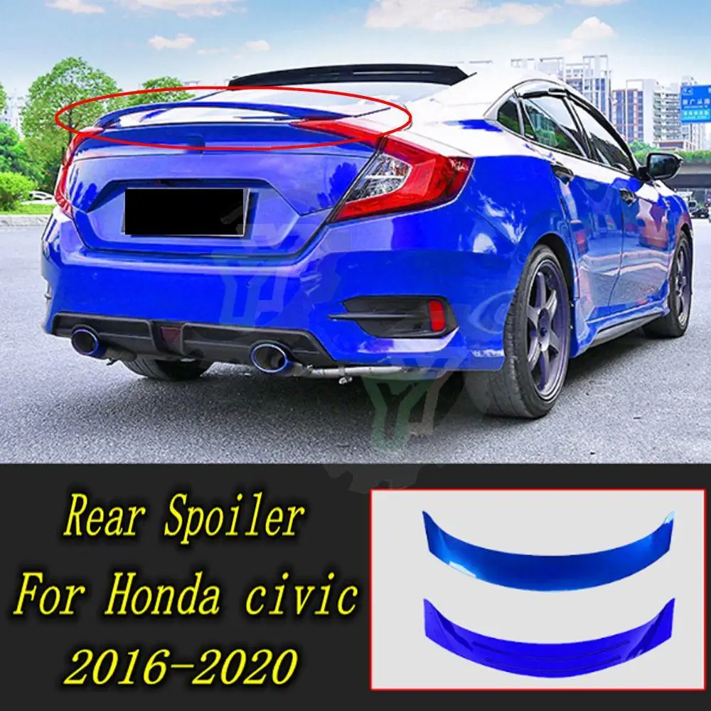 

16 17 18 19 20 High Quality ABS Plastic Car Rear Trunk Spoiler Rear Wing Lip Trim For Honda civic 10th 2016 2017 2018 2019 2020