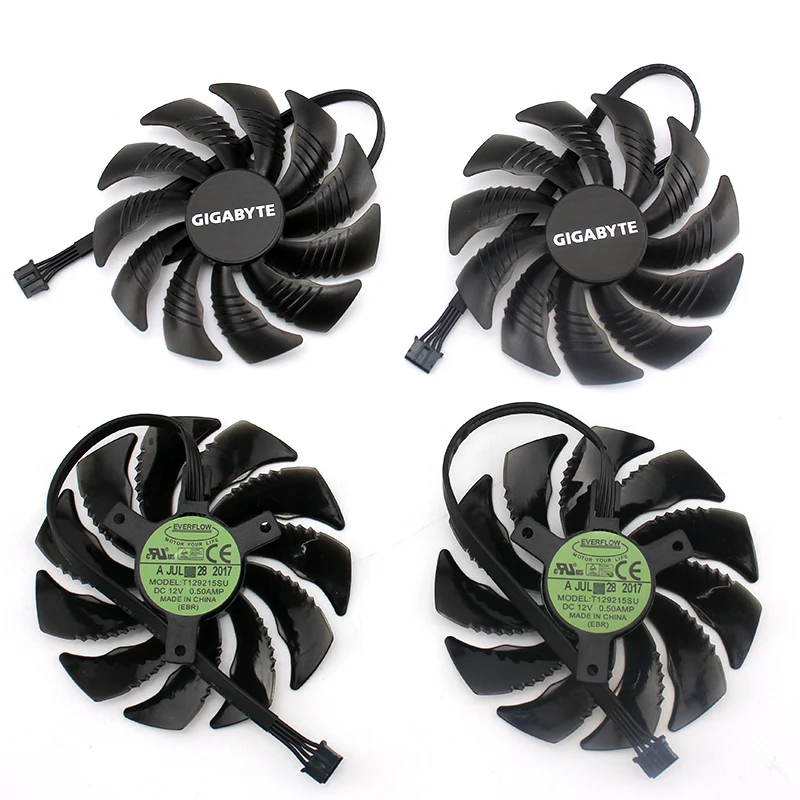 Т 129215 SU новый оригинальный охлаждающий вентилятор для видеокарты Gigabyte GTX1060 GTX1070