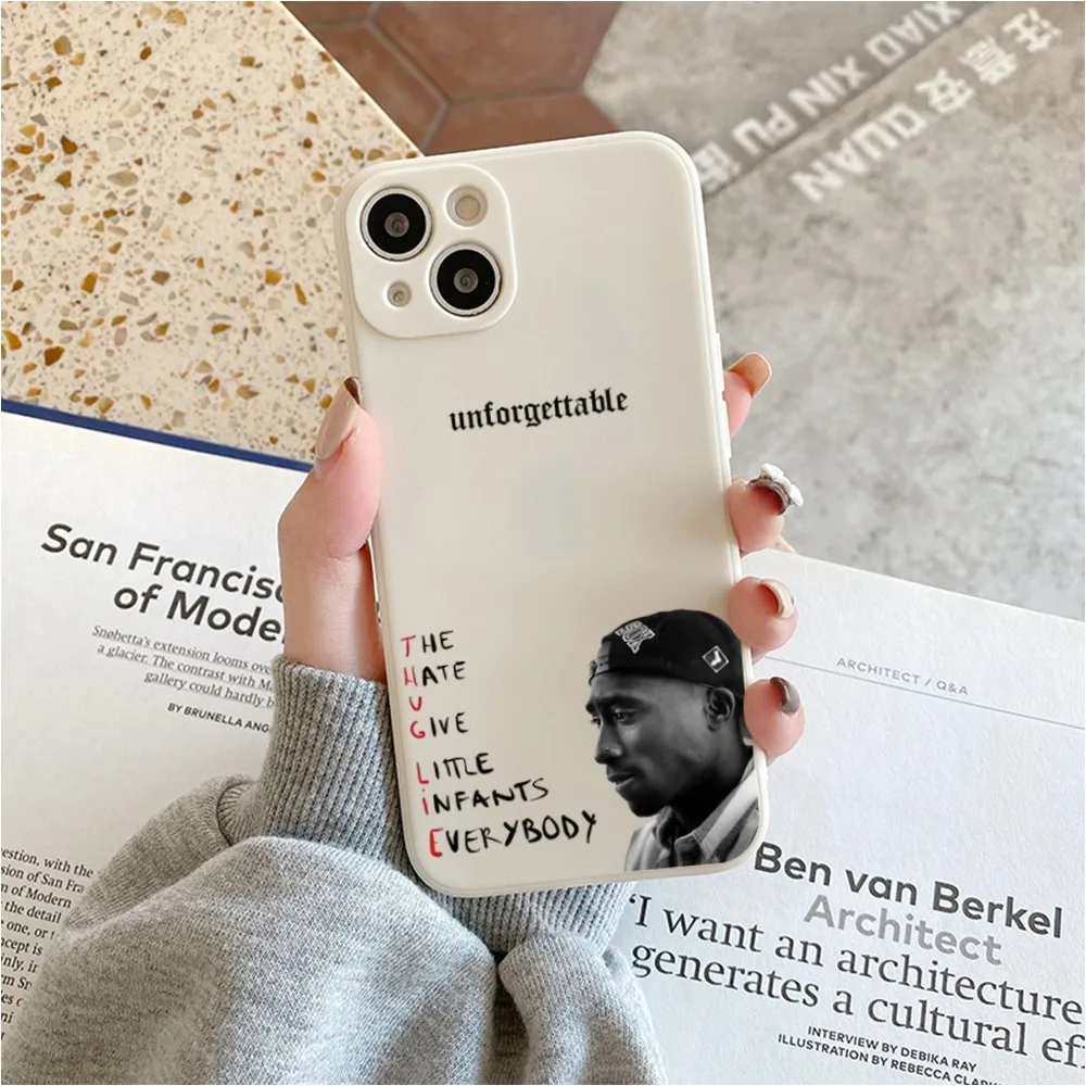 Rip Raper 2pac Phone Case For Iphone 11 13 14 Pro Max X Xr Xs Se2020 12mini White Cover