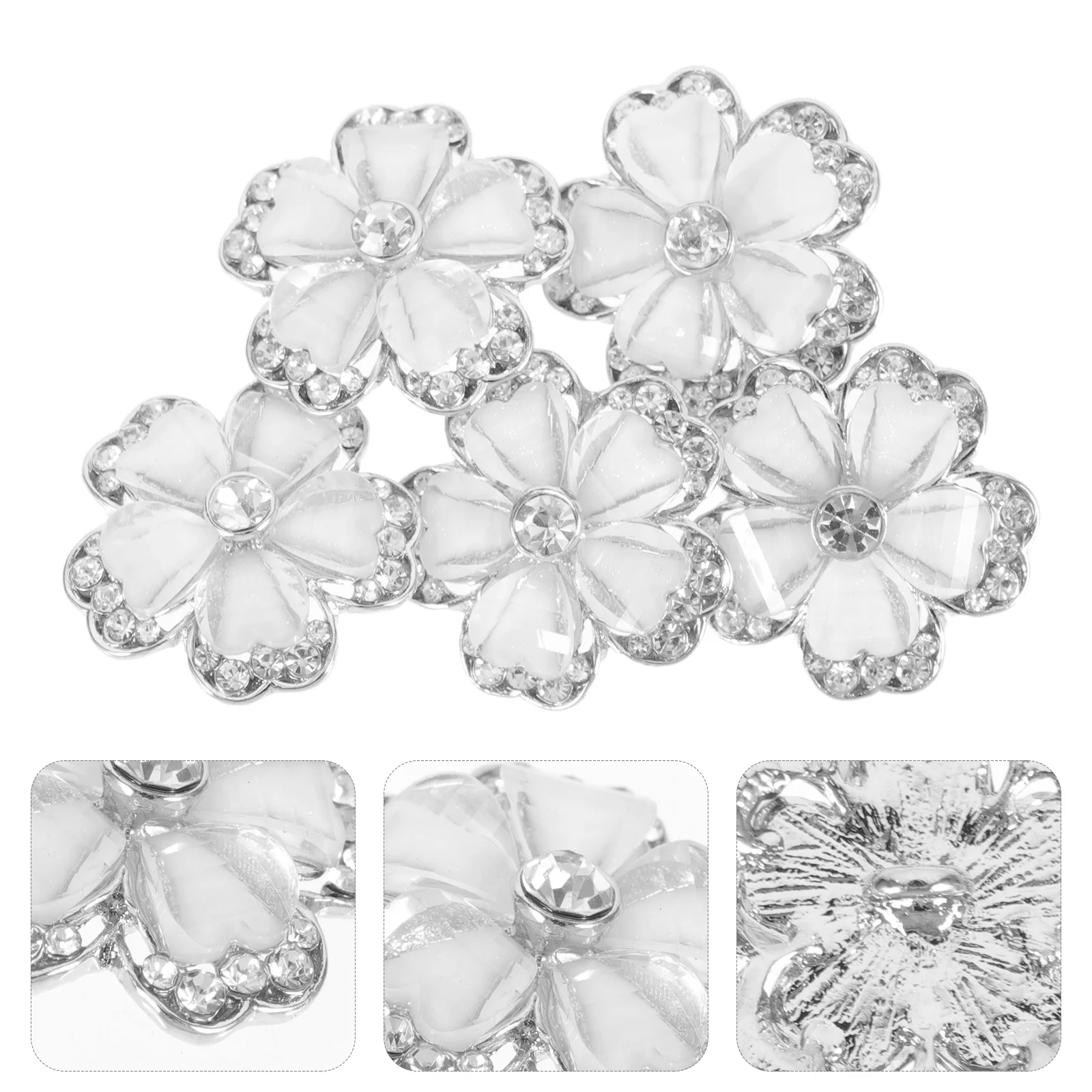 

Buttons Sewing Clothes Knitting Flower Decorative Embellishments Rhinestone Button Flatback Craft Shiny Wear Resistant Function