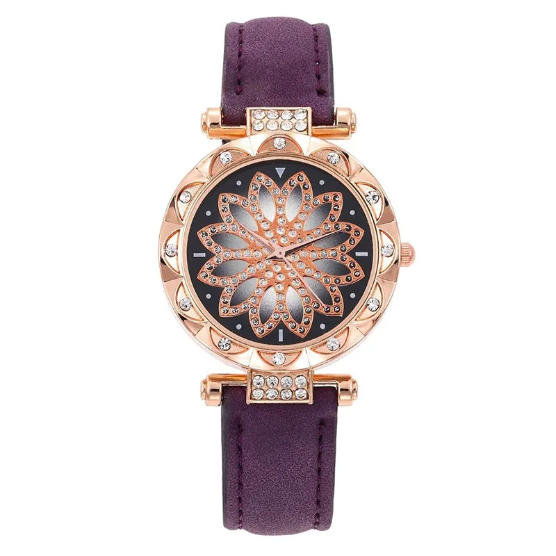New 5pcs Set Watches Women Leather Band Ladies  Simple Casual Women's Analog WristWatch Bracelet OGDA Necklace Gift (No Box)