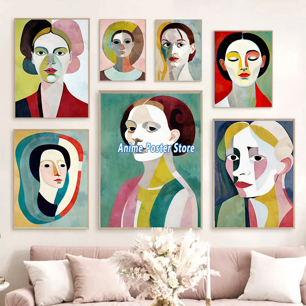 Ful Flower Hair Girl Hilma Women Nordic Poster Wall Art Canvas Painting Pictures For Living Room Home Decor Cuadros