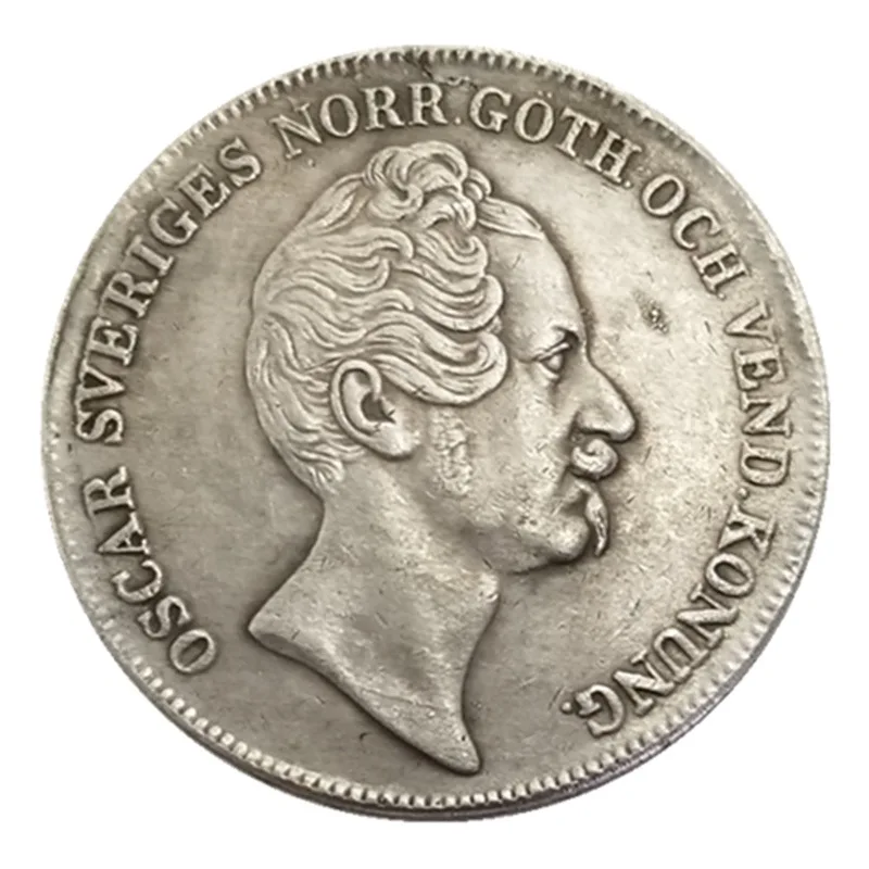 

Швеция 1846, шведская памятная монета Riksdale, серебряный доллар, украшение для дома, волшебная монета, рождественские подарки #2022