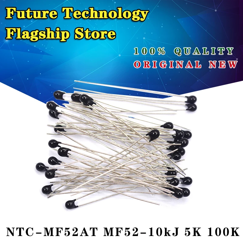 Резистивный Термистор NTC MF52 NTC-MF52AT 1K 2K 3K 4 7 K 5K 10K 20K 47K 50K 100K 5% 3950B 1/2/3/4 10 Ud |