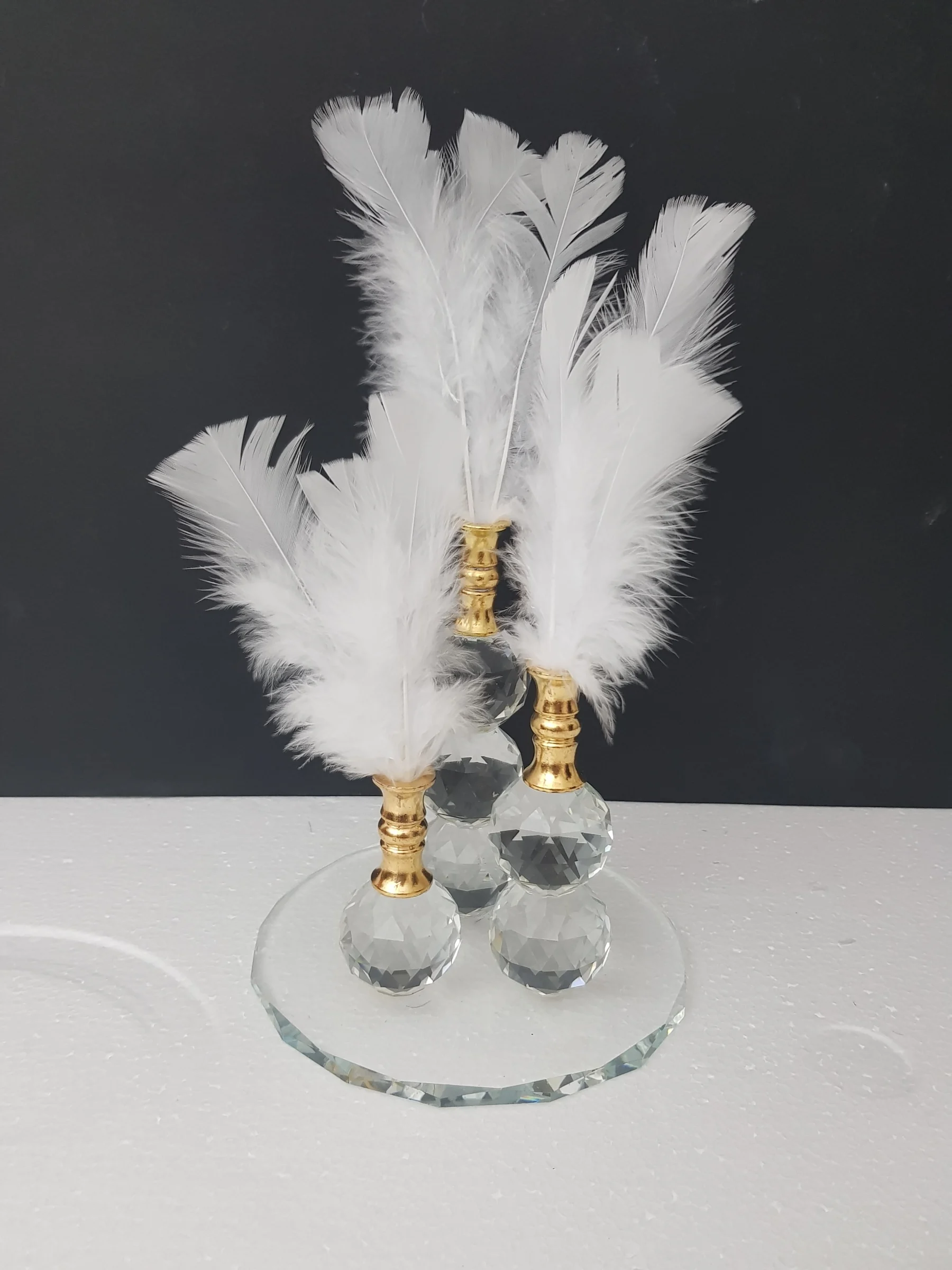 

Украшение для дома ЕС, розы, золото, белая перо, украшение для дома и офиса