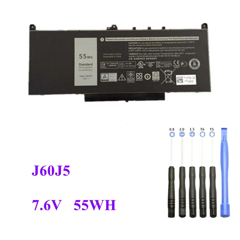 Сменный аккумулятор для ноутбука 7 6 В 55 Втч J60J5 DELL Latitude E7270 E7470 R1V85 MC34Y 242WD