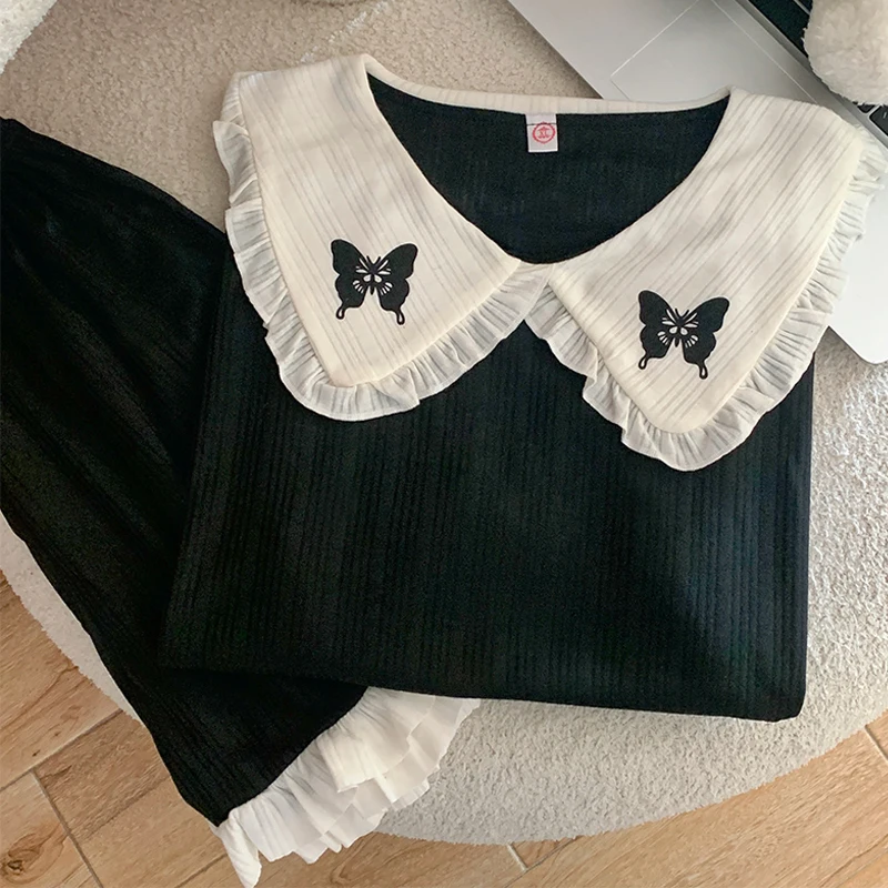 Домашняя одежда в стиле &quotЛолита&quot Женский пижамный комплект Летняя