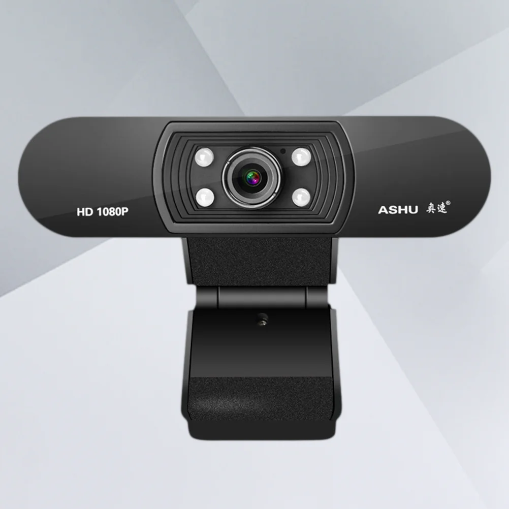 

Веб-камера с USB высокой четкости 1080P, веб-камера с микрофоном, клипсой для Skype, компьютера, ПК, ноутбука, камера (черная)
