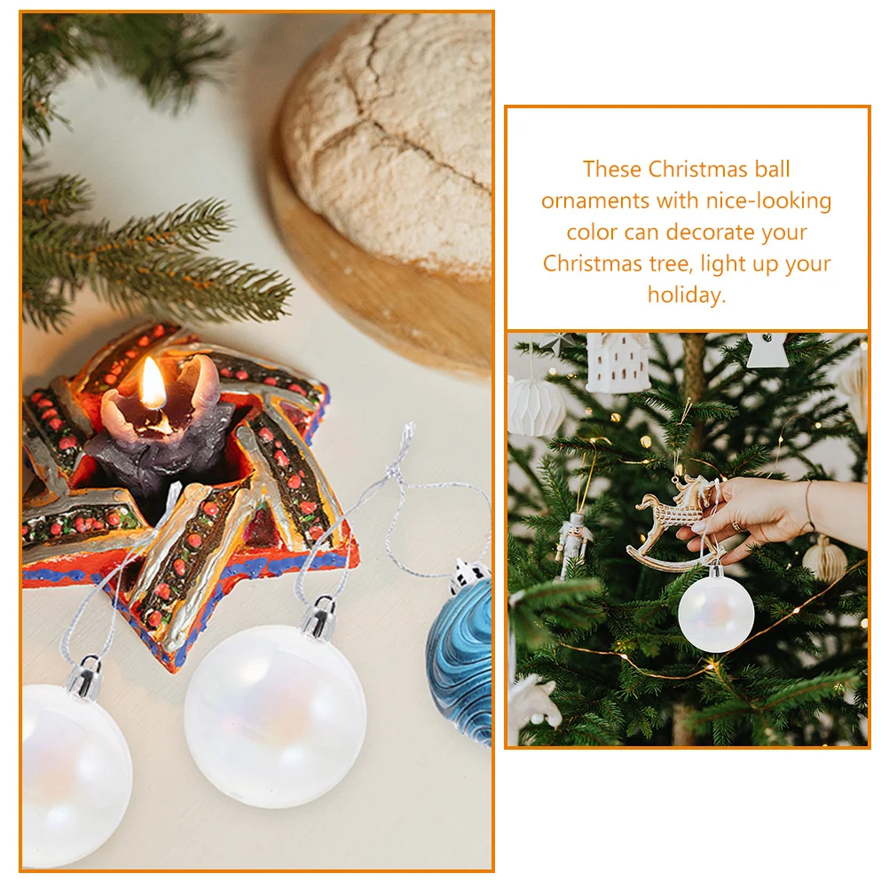 

24pcs Christmas Ball Ornaments Plastic Xmas Balls Party Decorative Xmas Party Decorations Balls