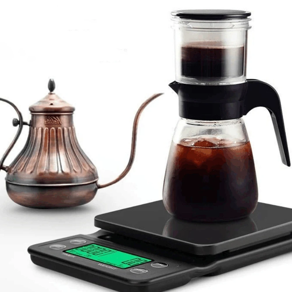 

3kg/0.1g 5kg/0.1g Drip Coffee Scale With Timer Portable Digital High Precision Electronic Kitchen Scales