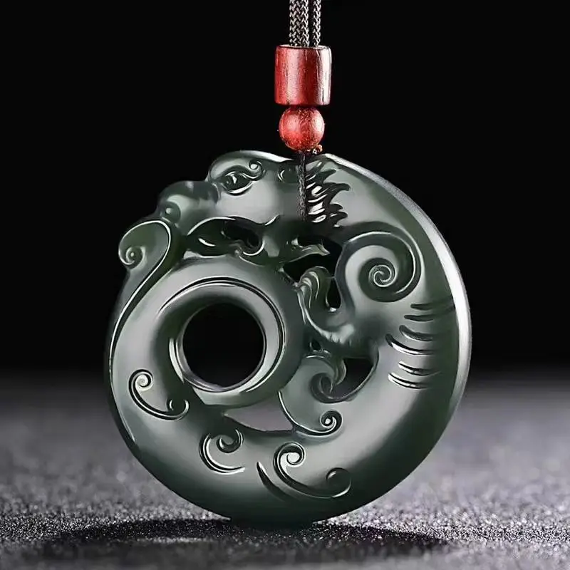 

Hetian Нефритовая Бирюзовая Нефритовая пагода Qingyi из тонкого материала кулон дракона из нефрита новый бренд зодиака дракона