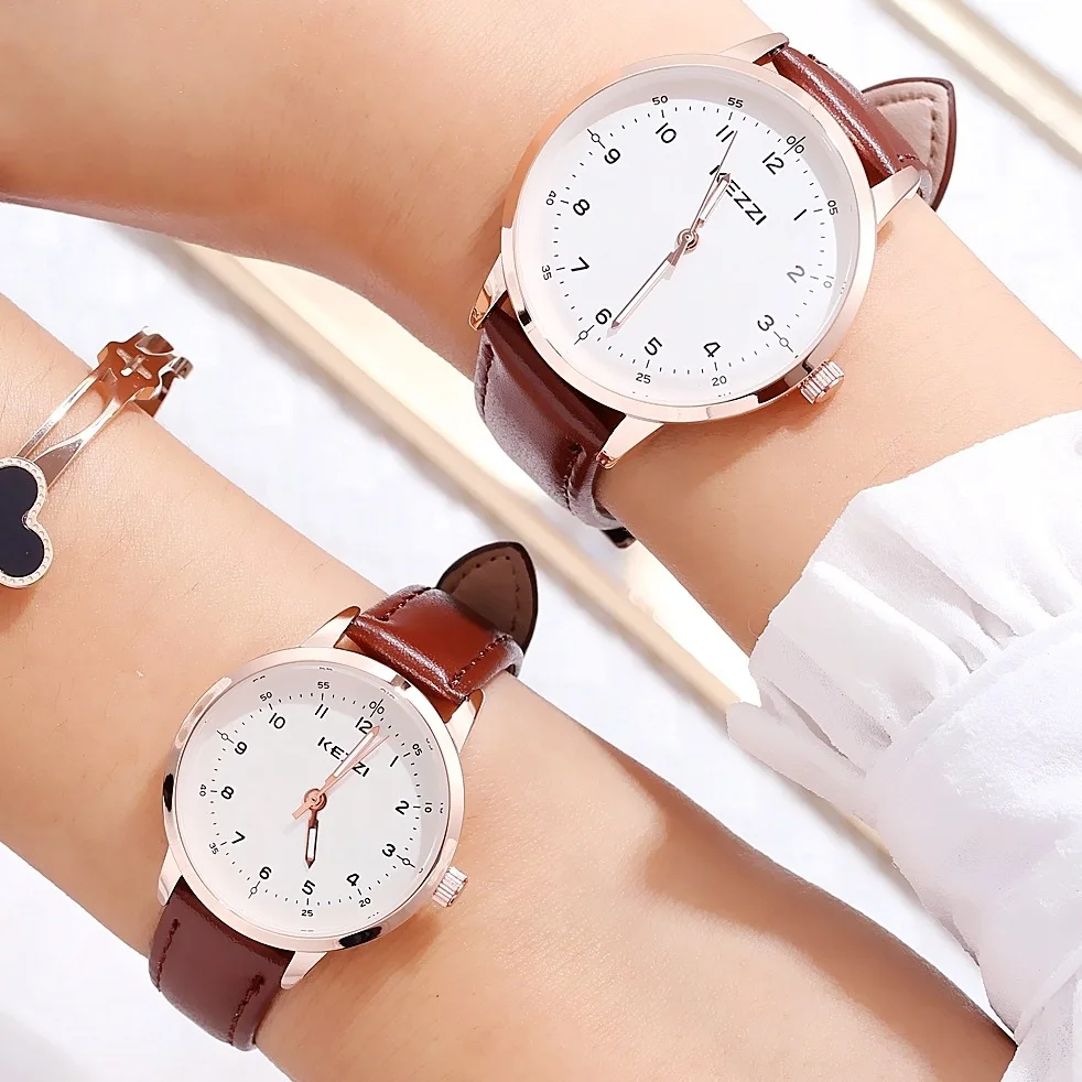Couples men's fashion watches men's Korean version of student watches men and women with calendar thin watches.