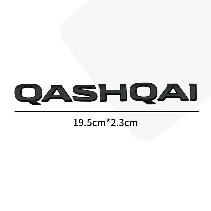 

Декор автомобиля 3D АБС-пластик серебристый/черный QASHQAI буквенный логотип задний багажник хвост эмблема наклейка украшения аксессуары для стайлинга автомобилей