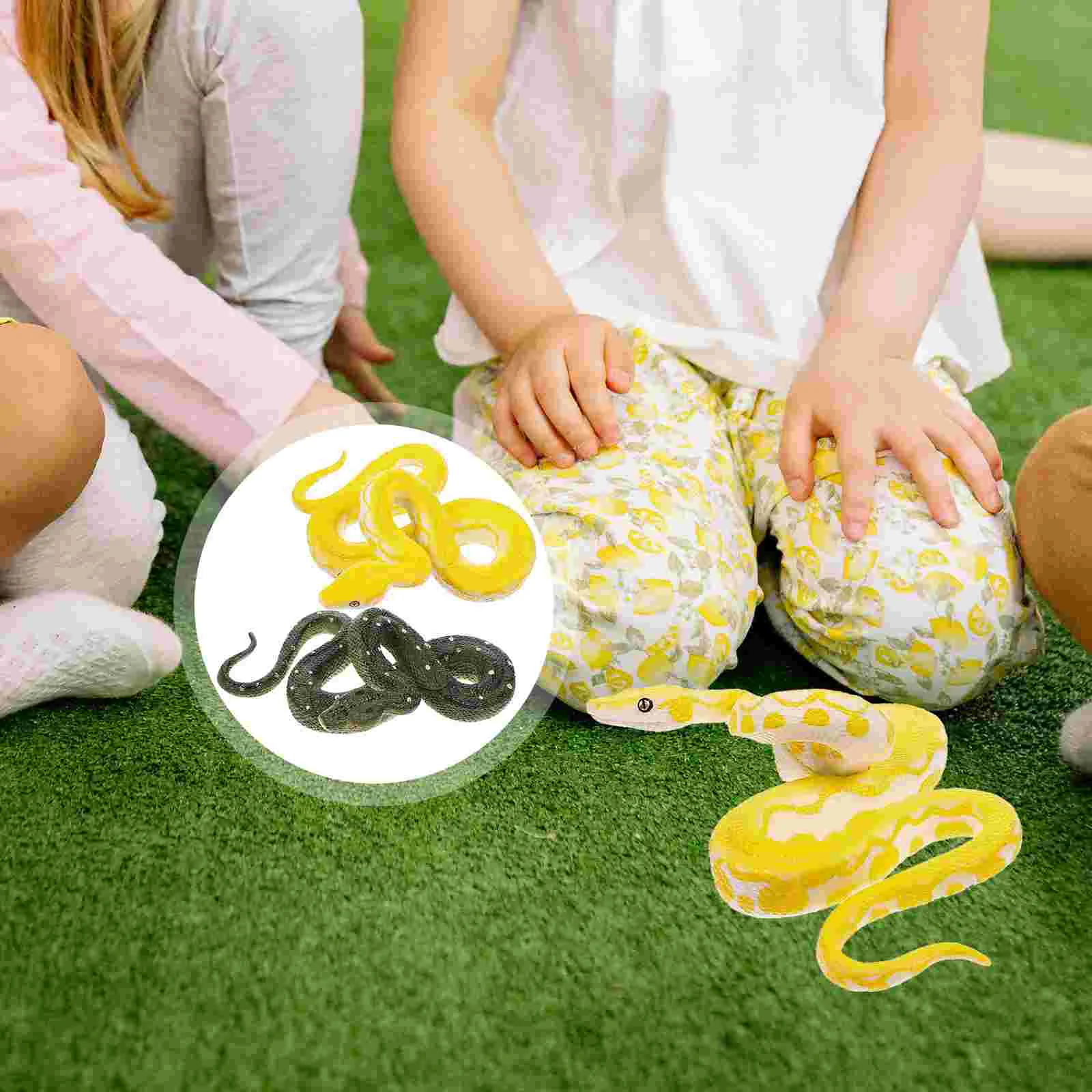 

Snake Toy Realistic Animal Snakes Rubber Model Fake Figures Simulation Figurines Figure Decoration Ornament Statue Look That