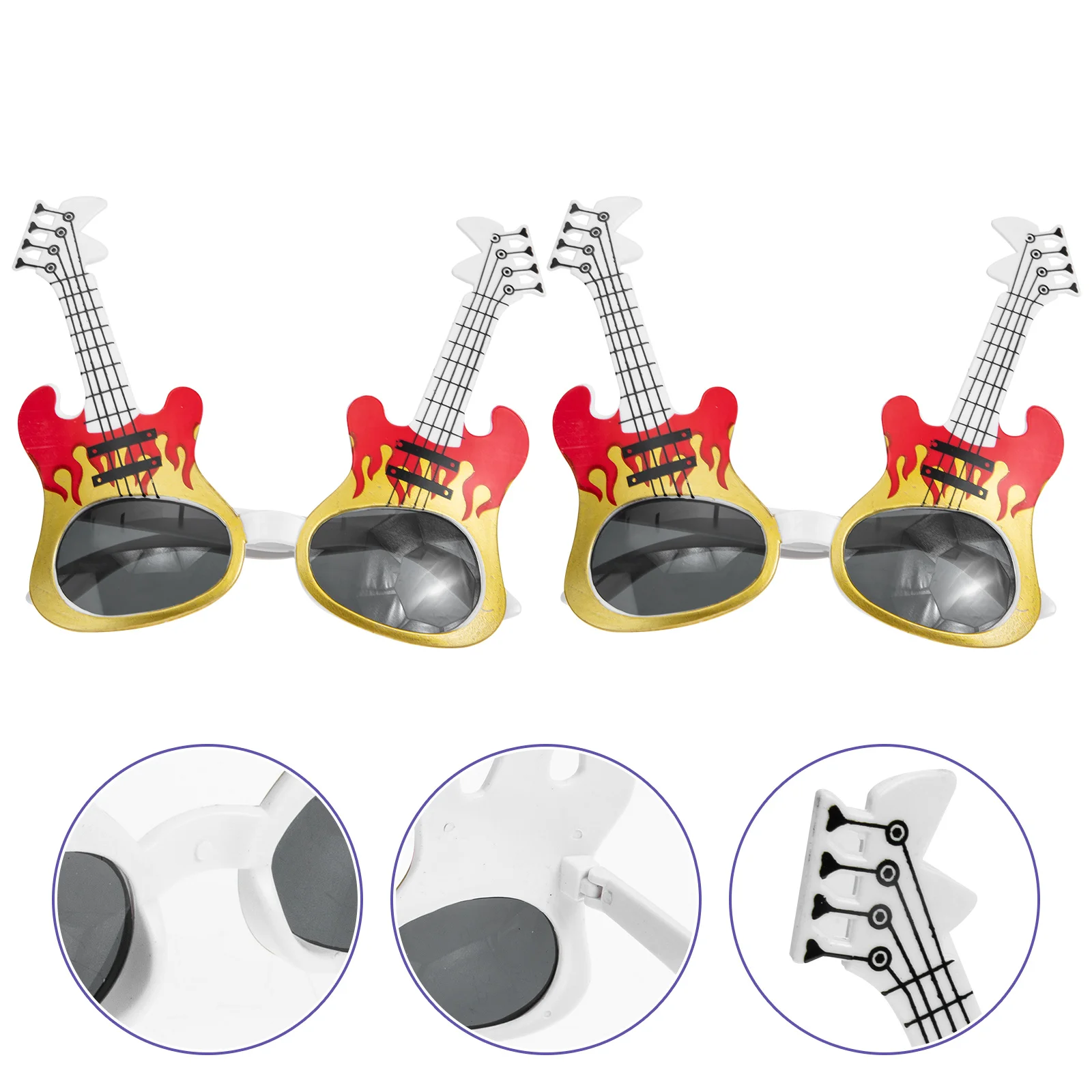 

Sunglasses Glasses Eyeglasses Party Vintage Guitar Costume Eyewear Festival Funny Props Birthday Beach Musical Photo Retro Eye