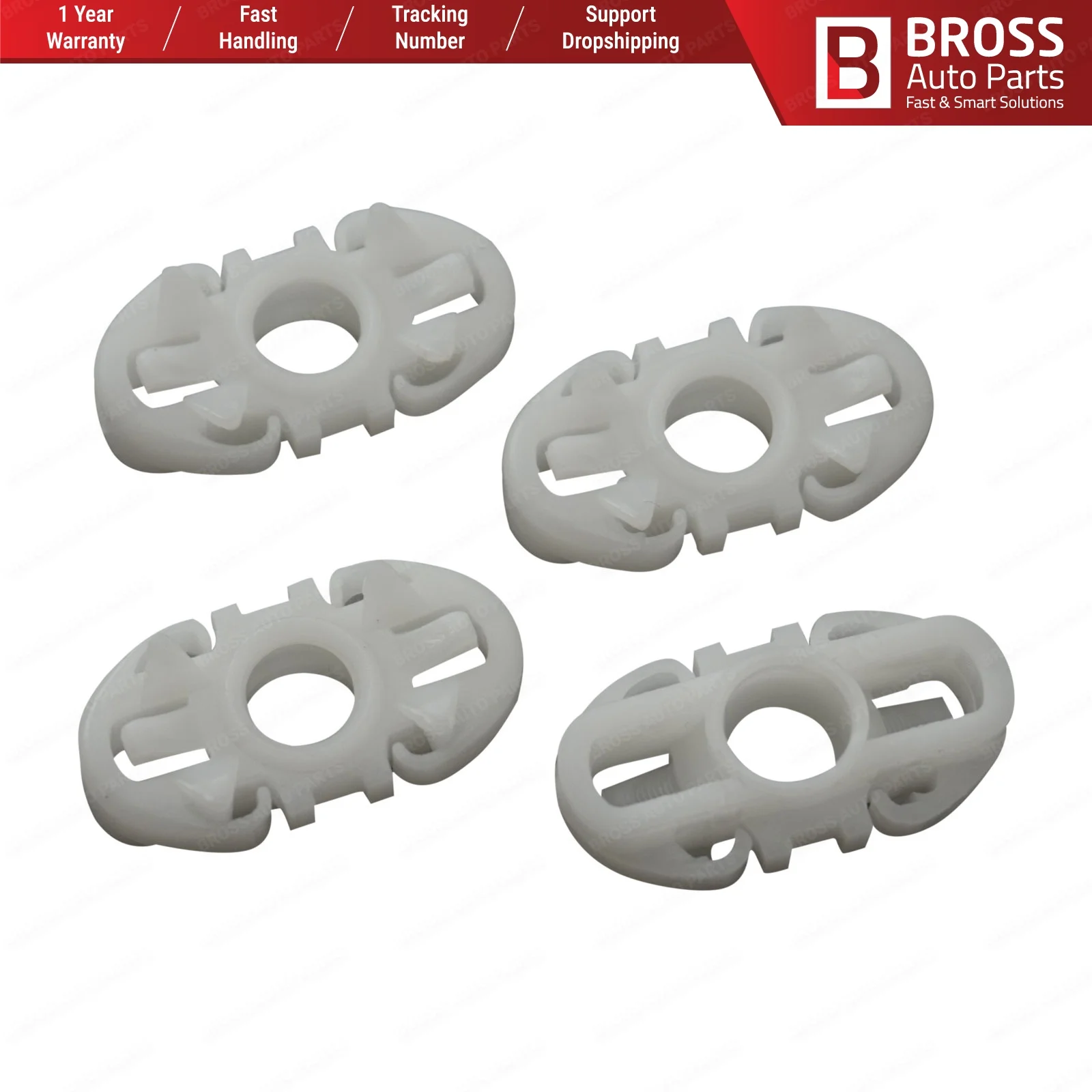 Bross BWR5030 4 шт. дверные оконные направляющие стеклянные трековые зажимы для Ford Transit