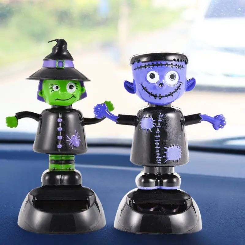 

Solar Powered Dancing Ornament Auto Solar Decoration Automatically Swing Shaking Head Ghost Doll Car Decoration Accessories