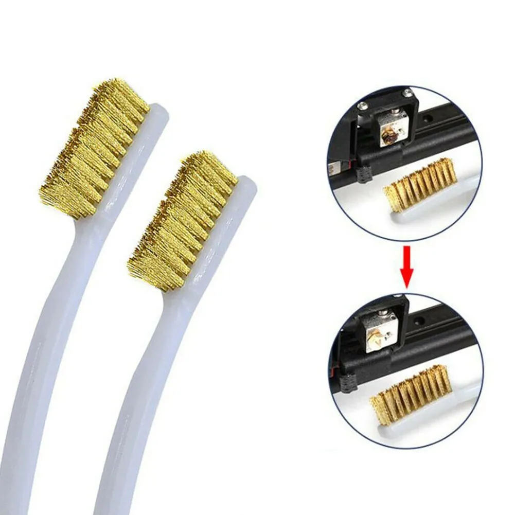 

2pcs Wire Brush Tool Industrial Light Scrubbing Plastic Handle Toothbrush Wire Brush Useful Durable High Quality